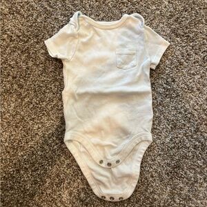 Cloud Island White Bodysuit Soft Cotton Snap Closure
